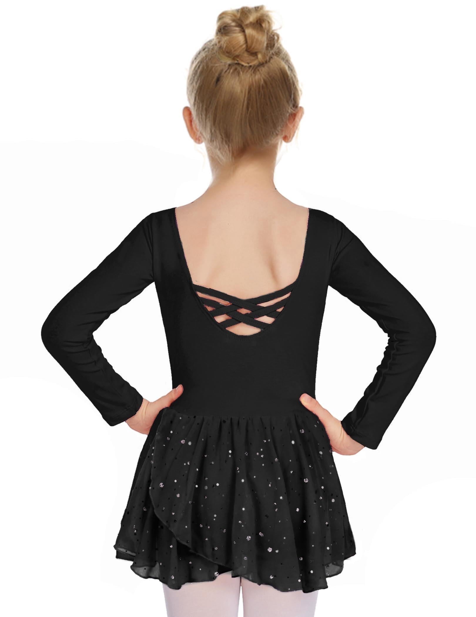 Arshiner Kids Girls Classic Long Sleeve Leotard Dance Ballet Dress