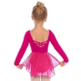 thumbnail image 1 of Arshiner Kids Girls Classic Long Sleeve Leotard Dance Ballet Dress Leopard,8-9Y,Red, 1 of 7