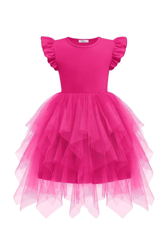 Little Girls Tulle Dress Tutu Summer Princess Party Valentines Birthday Formal Dresses