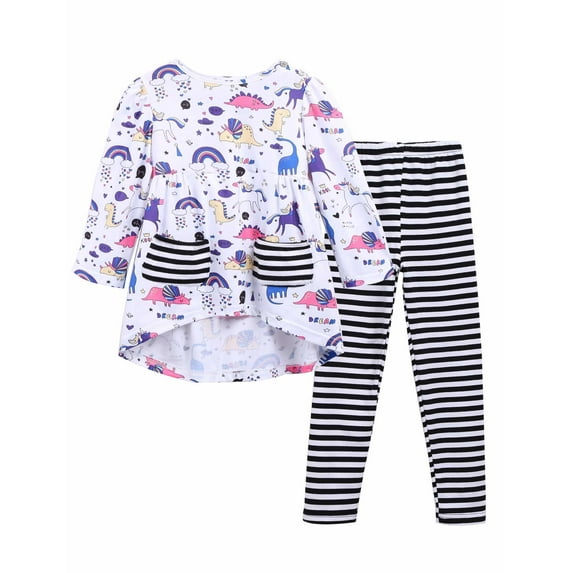 Arshiner Little Girls Unicorn Clothing Sets Long Sleeve Top and Pants 2 PCS Outfits Toddler Girls