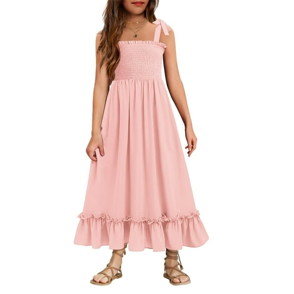 Arshiner Dress for Girls Summer Casual Holiday Mexican Maxi Dresses