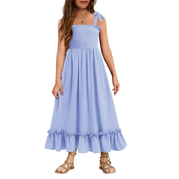 Arshiner Dress for Girls Summer Casual Holiday Mexican Maxi Dresses