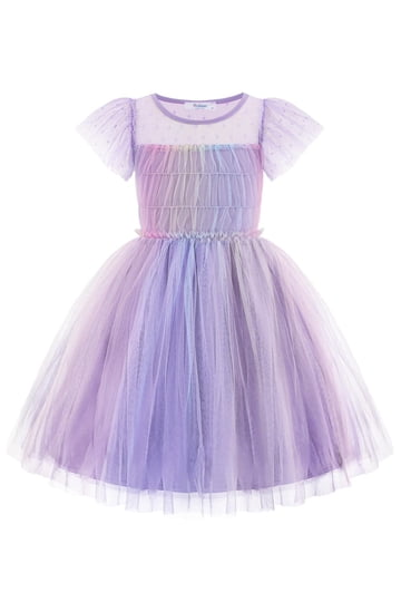 open lace back dress Flower Girl Dress Children Easter Communion Dress Summer Pink Sequins Princess Dress, Pink / 3-4 Years (110cm)