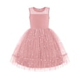 thumbnail image 1 of Arshiner Girls Pink Dress Party Tulle Casual Fancy Spring Birthday Sleeveless Toddler Sundress Star, 1 of 6