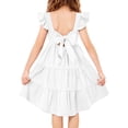 thumbnail image 1 of Arshiner Toddler Girl Summer Dress High Low Twirl Tiered Casual Boho Tie Back Sundress, 1 of 9