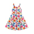 thumbnail image 1 of Arshiner Toddler Girl Summer Dresses Casual Sleeveless Button Down Swing Flowy Tiered Midi Sundress with Pockets, 1 of 6
