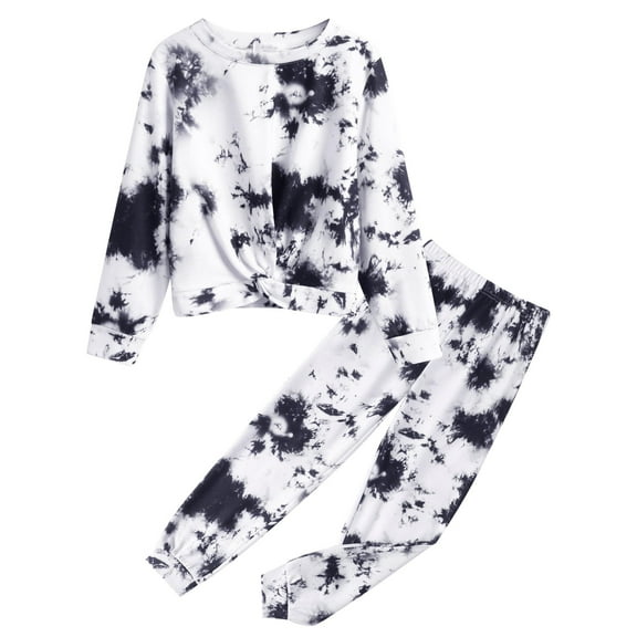 Arshiner Toddler Girls 2 Piece Outfits Cute Clothes Long Sleeve Sweatshirts and Sweatpants with Pockets