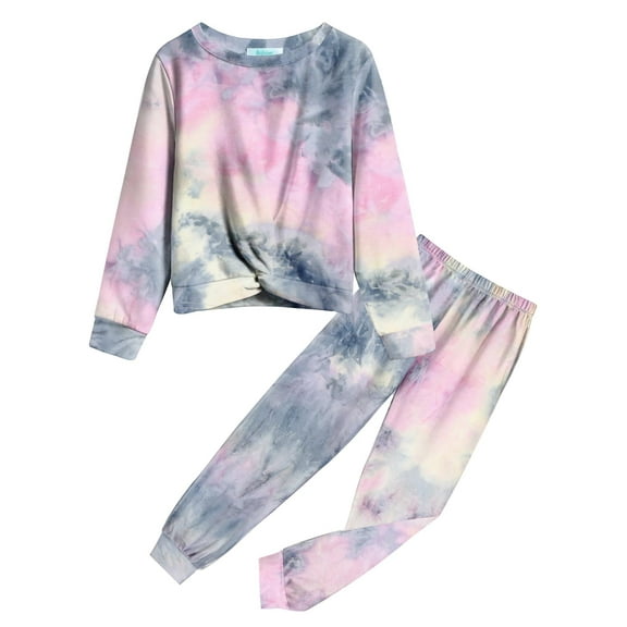 Arshiner Toddler Girls 2 Piece Outfits Cute Clothes Long Sleeve Sweatshirts and Sweatpants with Pockets