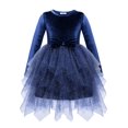 thumbnail image 1 of Arshiner Toddler Girls Dresses Sparkly Tulle Dress Fall winter Velvet Dresses for Toddler, Irregular Tulle and Cute Bowknot Design, Great for Halloween Christmas Holiday Party, 1 of 5
