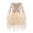 thumbnail image 1 of Arshiner Toddler Girls Dresses Sparkly Tulle Dress Fall winter Velvet Dresses for Toddler, Irregular Tulle and Cute Bowknot Design, Great for Halloween Christmas Holiday Party, 1 of 5