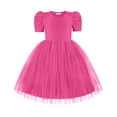 thumbnail image 1 of Arshiner Toddler Girl Party Dress Summer Formal Wedding Flower Tutu Tulle Short Sleeve Girls Dresses, 1 of 8