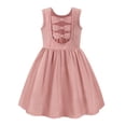 thumbnail image 1 of Arshiner Toddler Girls Summer Dress Back Bowknot Sleeveless Twirly Casual Beach Party Sundress with Pockets, 1 of 6