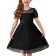 thumbnail image 1 of Arshiner Toddler Girls Tulle Summer Puff Sleeve Baby Girls Tutu Princess Party Casual Dress 4-5 Year, 1 of 2