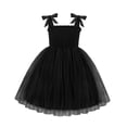 thumbnail image 1 of Arshiner Toddler Girls Tutu Dress Bow-Tie Straps Black Outfit Wedding Princess Tulle Summer Beach Princess Dresses for Girls 4-6, 1 of 2