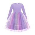 thumbnail image 1 of Arshiner Toddler Girls Tutu Tulle Dress Fall Winter Long Sleeve Party Dresses | Star Sequin Birthday Princess Formal Fancy Princess Dress, 1 of 6