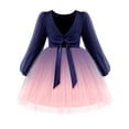 thumbnail image 1 of Arshiner Toddler Girls V Back Tutu Dress Tulle Puff Long Sleeve Wedding Birthday Party Fall Toddlers Dresses, 1 of 6