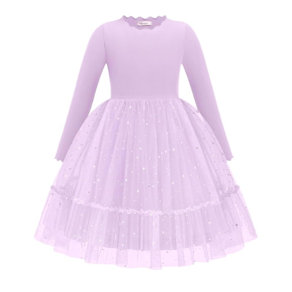 Arshiner Toddler Tutu Dress Fall Winter Long Sleeve Party Tulle Dresses