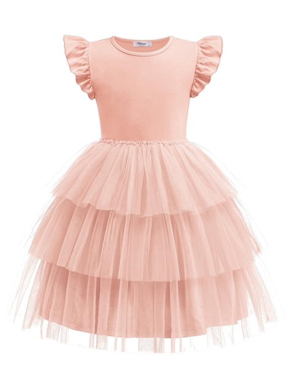 Toddler Tutu Dress Girls Fluffy Summer Dresses Casual Black Funeral Tulle Dress