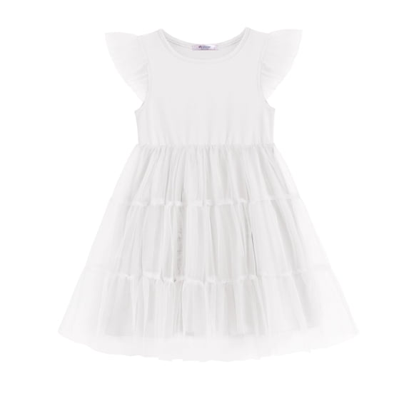 Arshiner Toddler Tutu Dress Girls Rainbow Tulle Dresses Ruffle Tiered Swing Twirly Summer Sundress