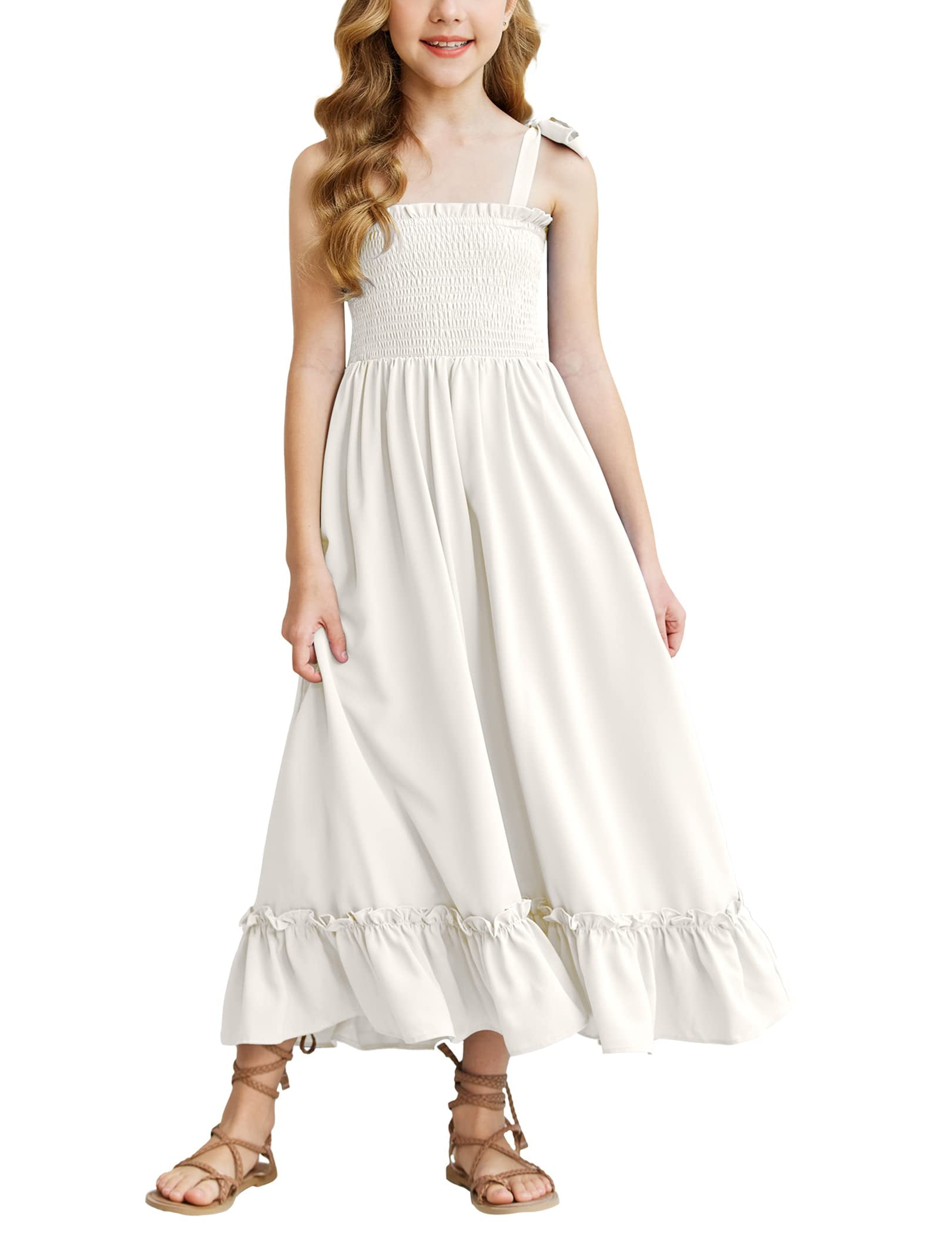 Childrens white outlet maxi dress