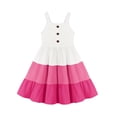 thumbnail image 1 of Arshiner Toddler Girl Summer Dress White Pink Casual Sleeveless Twirl Swing Flowy Tiered Midi Dresses for 2-3 Years, 1 of 7