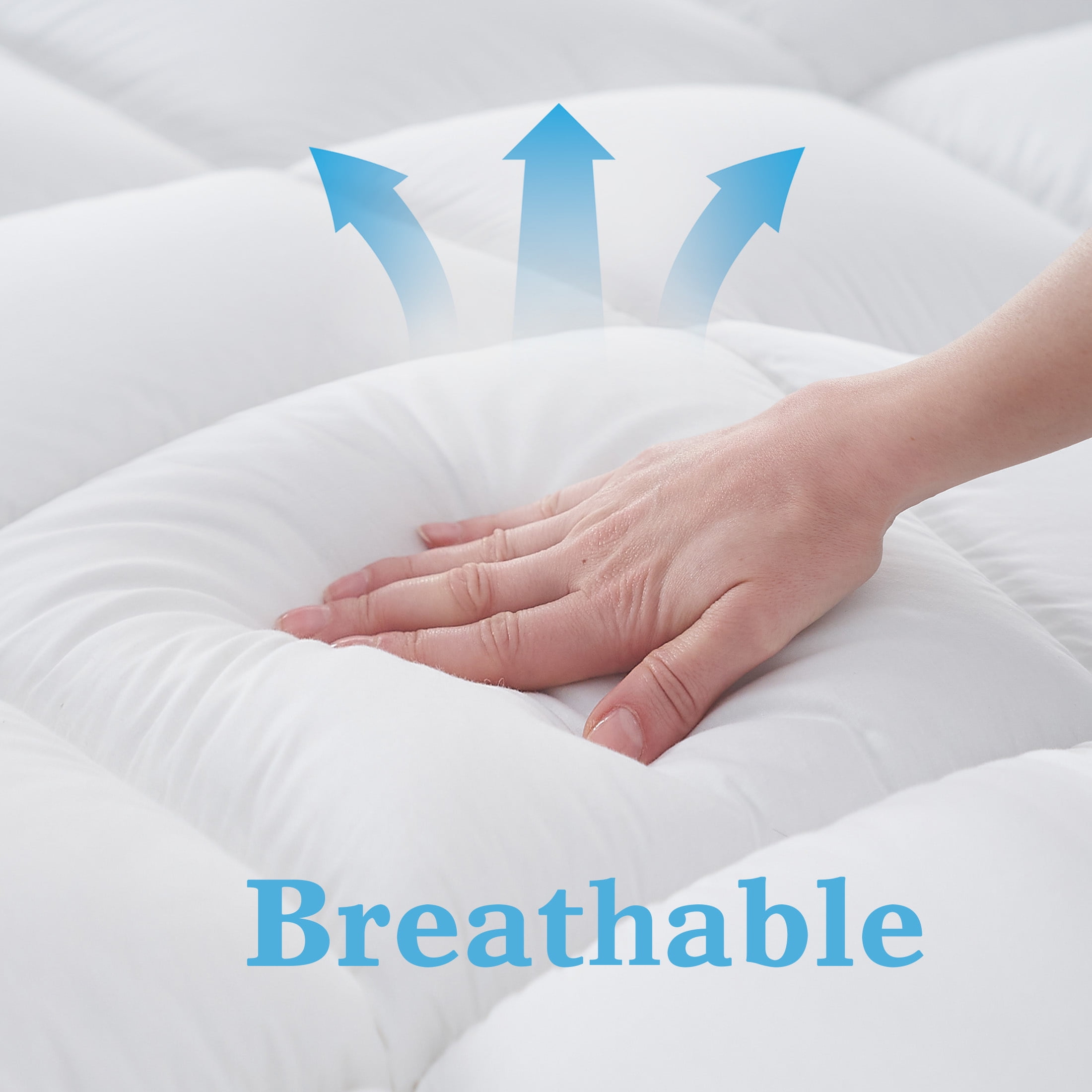 Arsny Mattress Topper Cal King, 3D Snow Down Alternative Overfilled