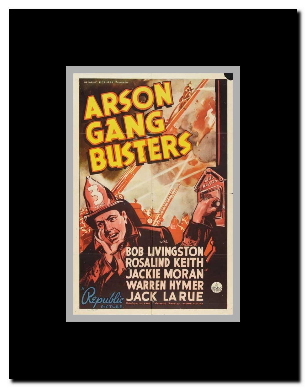 Arson Gang Busters Framed Movie Poster