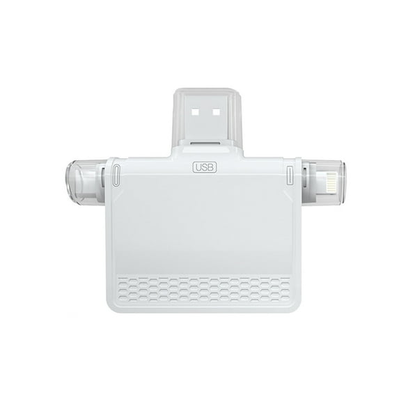 Arsvita 7-in-1 SD Card Reader for iPhone iPad Android PC Laptop, Trail Game Camera SD Card Viewer with Multi Slots for TF/MicroSD/SD, Memory Card Adapter, Plug and Play, White