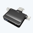 thumbnail image 1 of Arsvita 7-in-1 SD Card Reader for iPhone iPad Android PC Laptop, Trail Game Camera SD Card Viewer with Multi Slots for TF/MicroSD/SD, Memory Card Adapter, Plug and Play, Black, 1 of 7