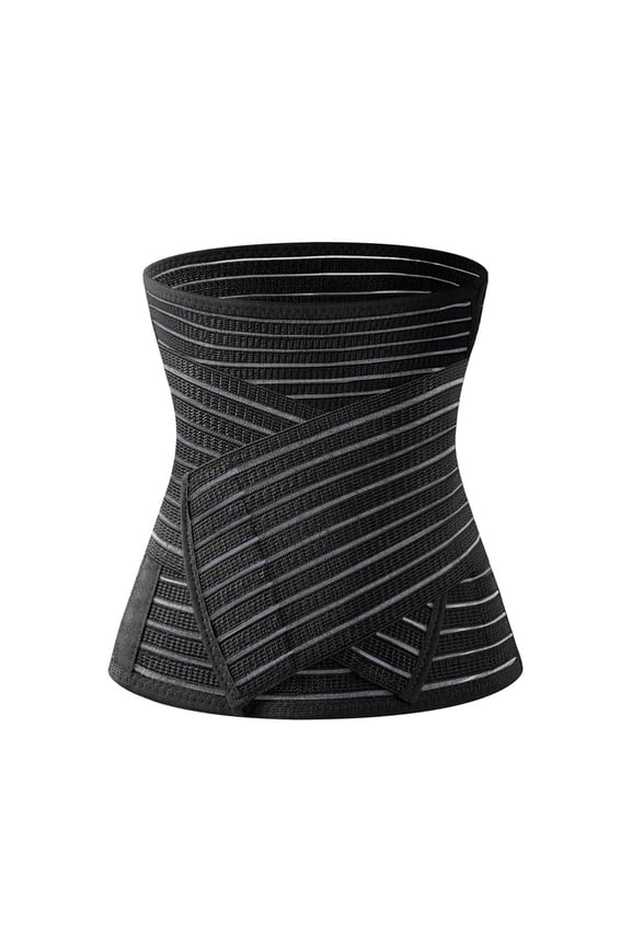 Abdominal Binder Post Surgery Tummy Tuck, Postpartum Belly Band Wrap, Post C Section Belly Binder Recovery, Stomach Compression Hernia Belt for Women after Pregnancy, Hysterectomy(Black)