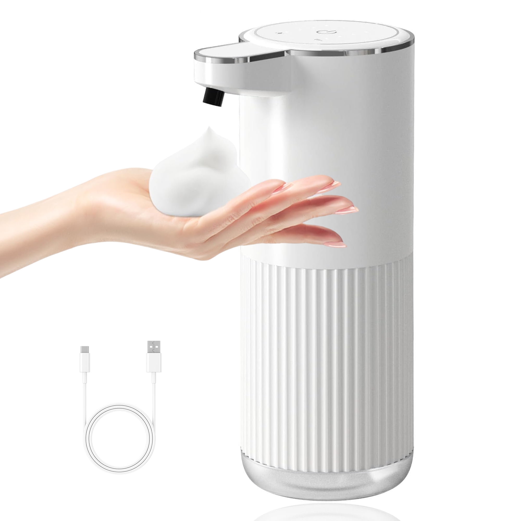 Arsvita Automatic Soap Dispenser, Touchless Foaming Soap Dispenser Bathroom, 4-Level Adjustable Waterproof Wall Mount for Thin \u0026 Thick Liquid