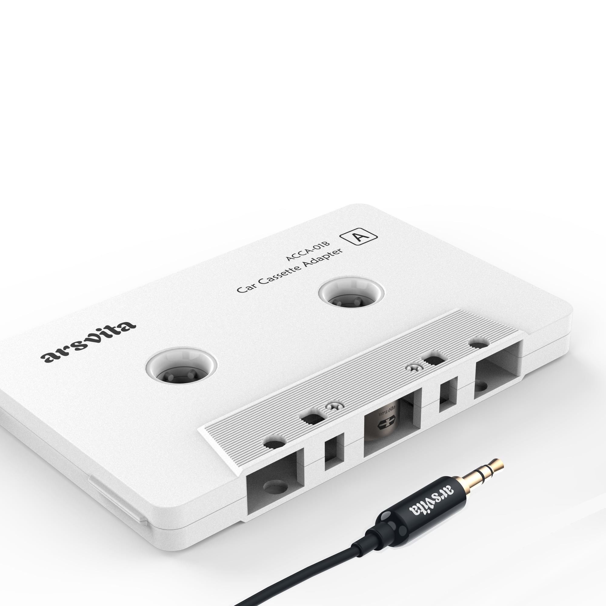 Arsvita Cassette Adapter w 3.5 mm Aux Cord Cable 3.5mm Auxiliary
