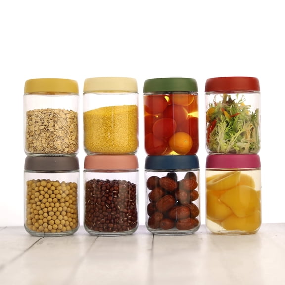 Arsvita Overnight Glass Canning Jars, 8 Pack 2oz