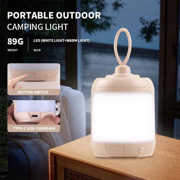 Arsvita Portable outdoor camping light for Backpacking Camping Hiking Emergency Light Type-C Charger Lamp for Outdoor and Indoor
