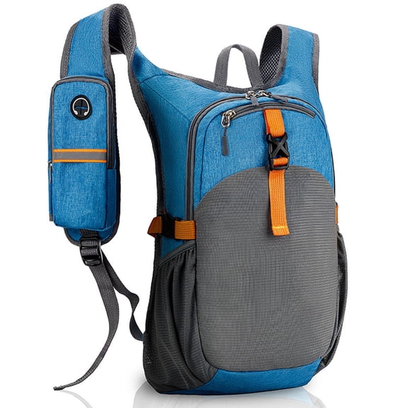 Arsvita Turquoise 15L Foldable Ultralight Hiking Daypack, Adjustable Chest Belt Survival Whistle Backpack, Multi-Pocket Outdoor Travel Pack for Camping Cycling Running