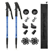 Elook Walking Trekking Poles Set of 2 with Anti-Shock and Quick Lock System, Telescopic, Collapsible, Ultralight for Hiking, Camping, Mountaining, Backpacking, Walking, Trekking