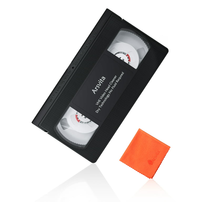 Arsvita VHS VCR Head Cleaner, Video Head Clean Kit for VHS VCR Player, Dry  Cleaning Cassette Tape for VHS 