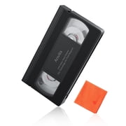 Arsvita Dry VHS VCR Video Head Cleaner Cassette Tape, 1 Piece Non-Abrasive Cleaning Tape Reusable Up to 30 Times for VHS VCR Players and Recorders