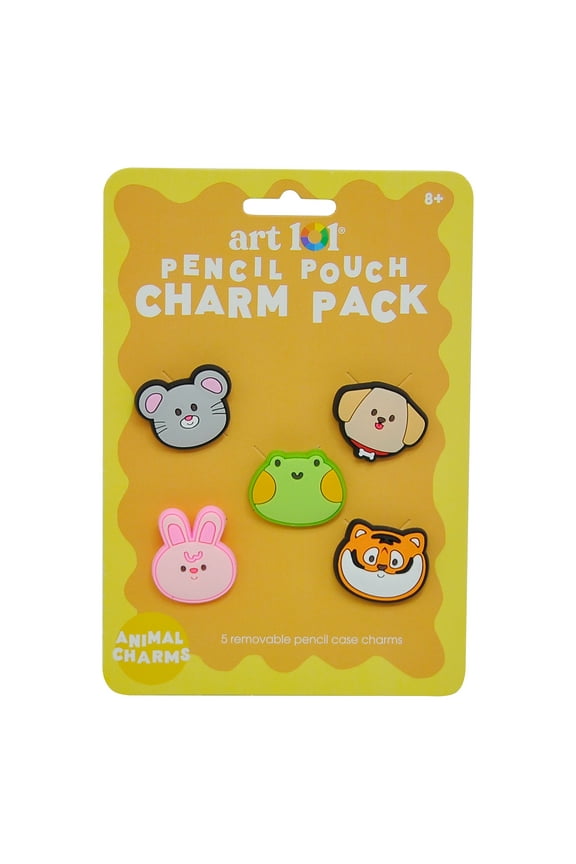 Animal Charms-Pencil Case Accessory, Back to School, For All Ages, 5-Pack