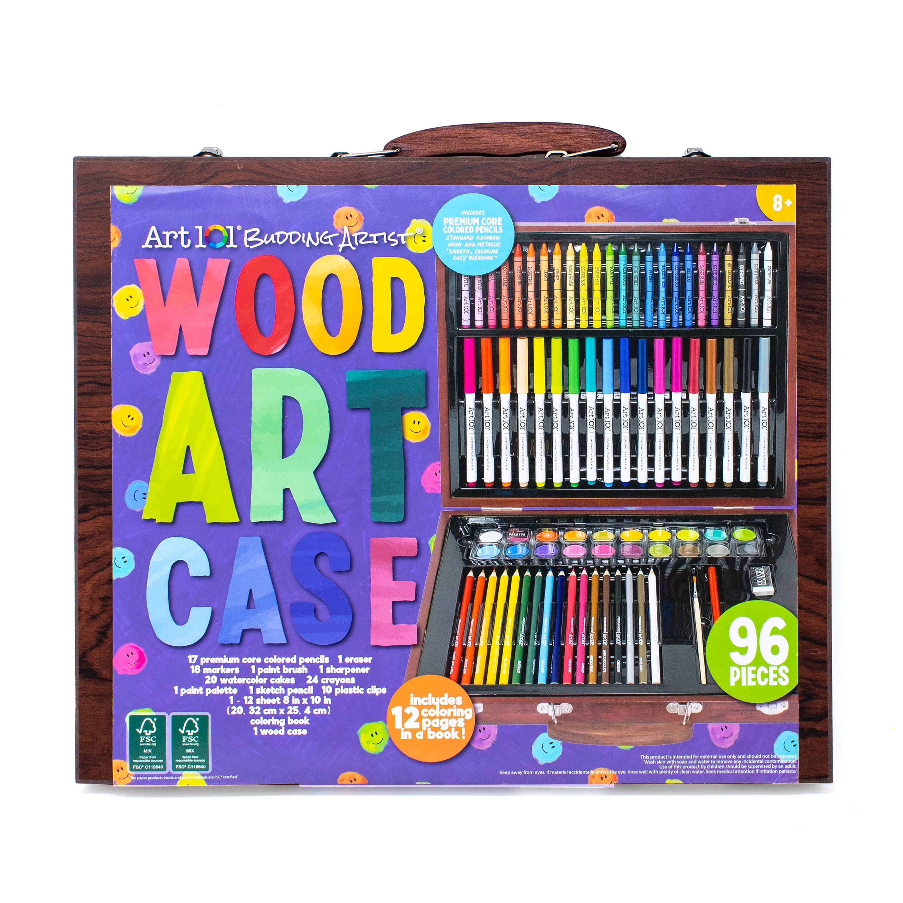 Art 101 Deluxe Artist Set in Wood Case (215 Piece)