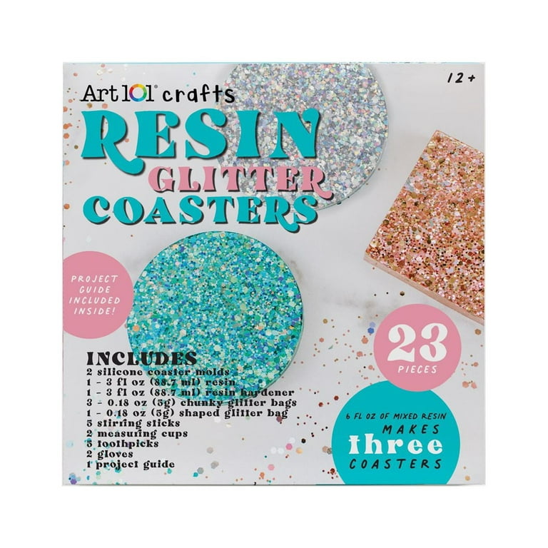 Art 101 Resin Glitter Coaster Kit