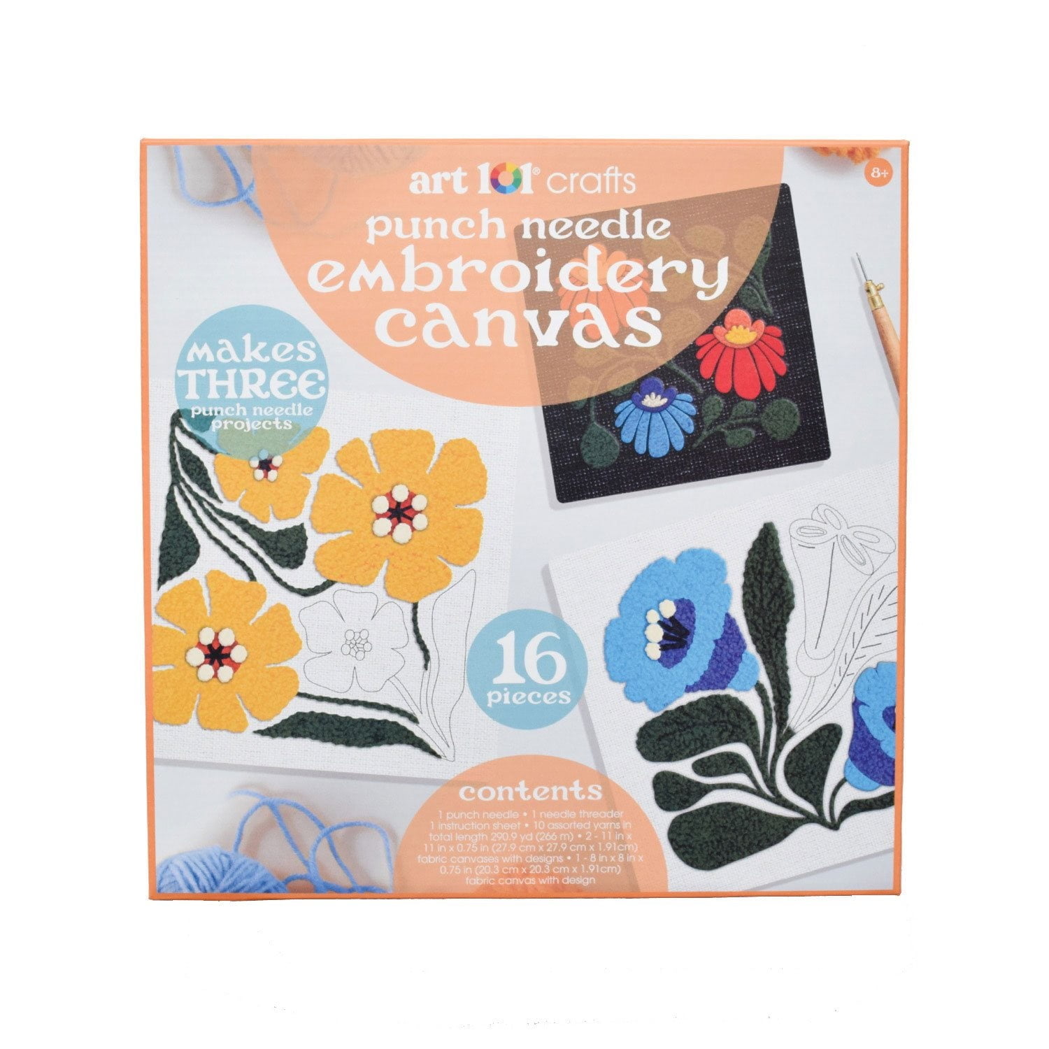Art 101 Crafts Punch Needle Embroidery Canvas Kit - Walmart.com