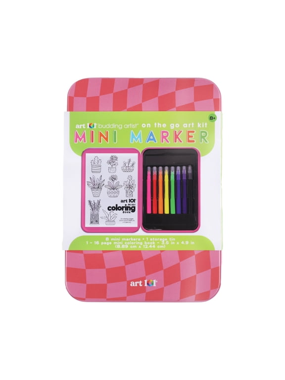 Creative Tools Coloring Set for Children to Adults in Tin Case with Markers