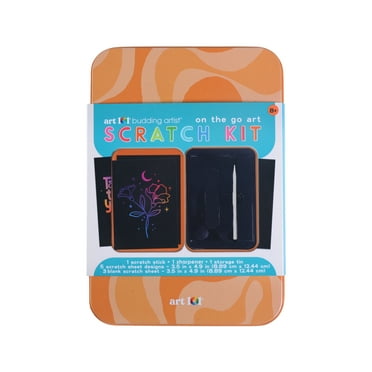 Art 101 Creative Tools Scratch Art Multifunctional Set for Children to Adults in Tin Case
