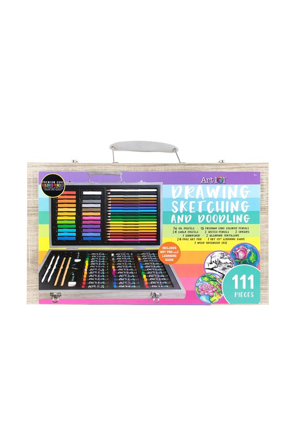 Draw, Sketch, and Doodle Multifunctional Art Set with 111 Pieces for Children to Adults
