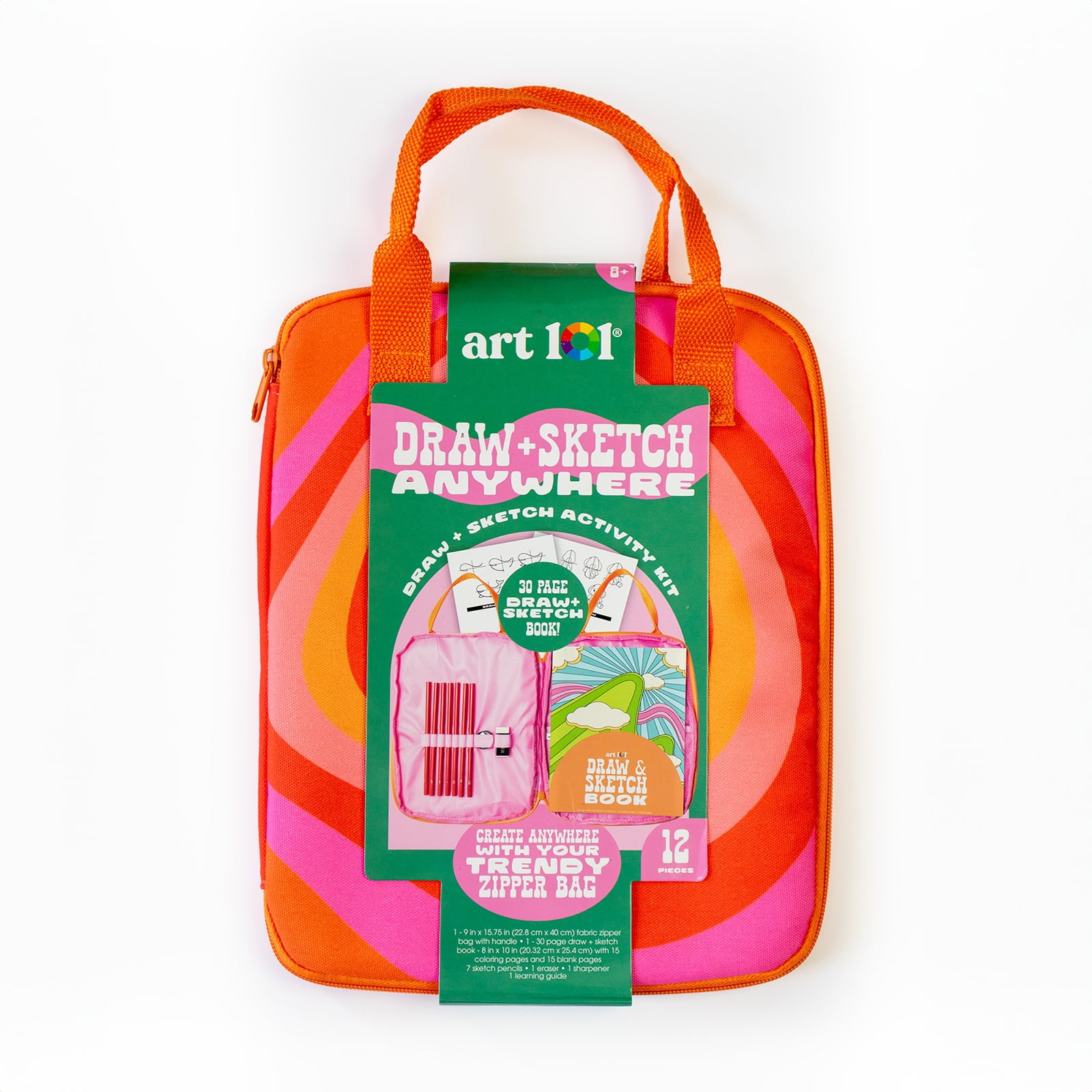 Art 101 Draw and Sketch Anywhere Activity Kit with 12 Pieces, Drawing Set, for Child Ages 8+