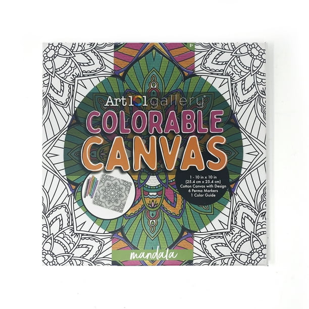 Art 101 Gallery Colorable Canvas Wall Art Set / Kit with Two Design for