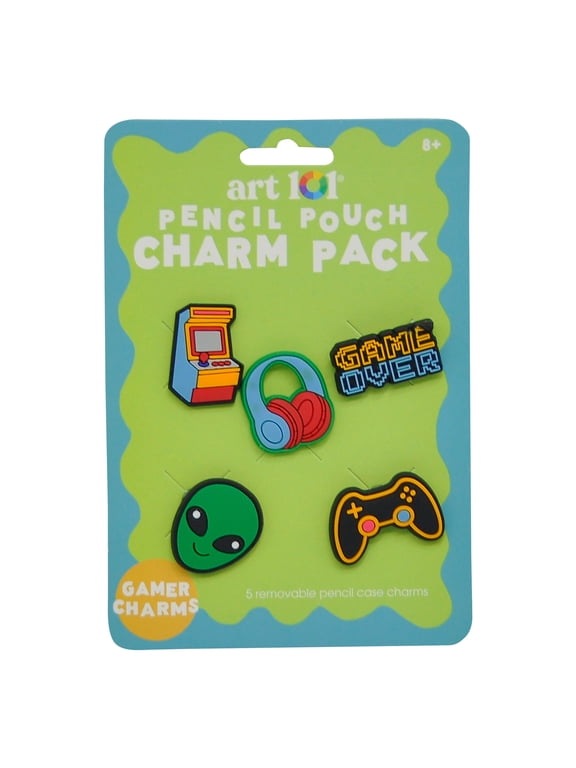 Gamer Charms Floral Pencil Case Set, 5-Pack Back to School Accessory