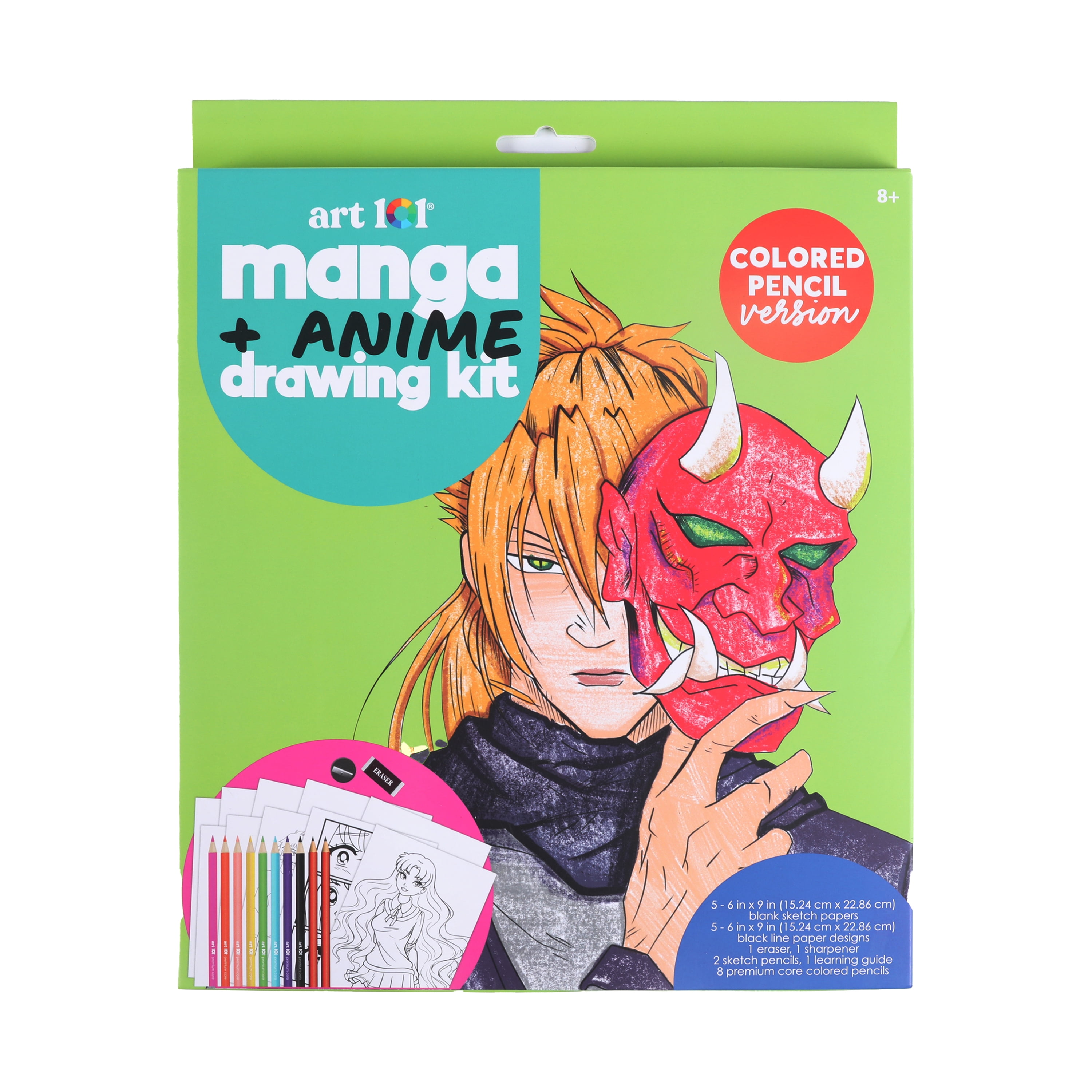 Art 101 Manga & Anime Drawing Set with Colored Pencils for Children to Adults