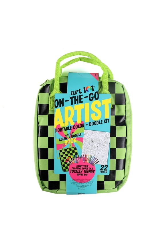 On-the-Go Artist Coloring Set in Organizer Bag for Children